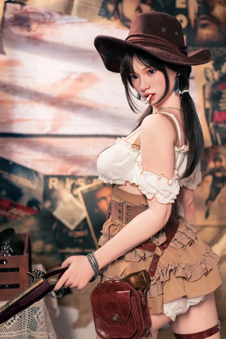 162cm (5ft4) E-Cup Lightweight Silicone Sex Doll, Movable Jaw Head Hellianthus